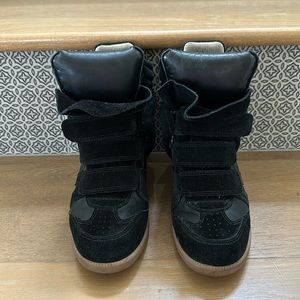 Isabel Marant Beckett Wedge Sneakers in Black size 37